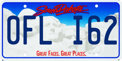 SD license plate 0FLI62