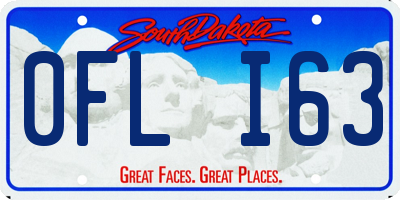 SD license plate 0FLI63