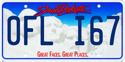 SD license plate 0FLI67