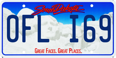 SD license plate 0FLI69