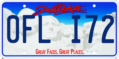SD license plate 0FLI72