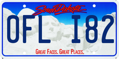 SD license plate 0FLI82
