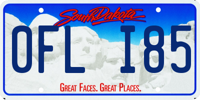 SD license plate 0FLI85