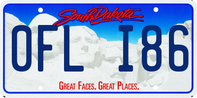 SD license plate 0FLI86