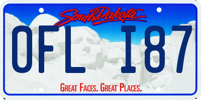 SD license plate 0FLI87