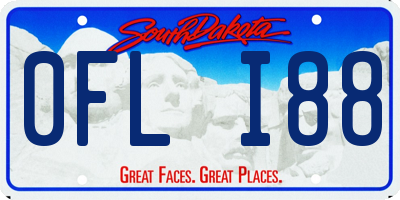 SD license plate 0FLI88