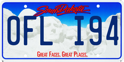 SD license plate 0FLI94