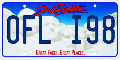 SD license plate 0FLI98