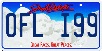 SD license plate 0FLI99