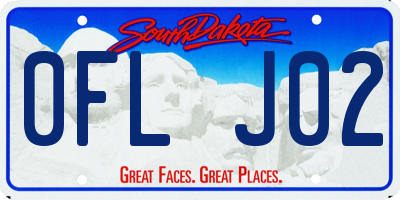 SD license plate 0FLJ02