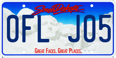 SD license plate 0FLJ05