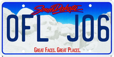 SD license plate 0FLJ06