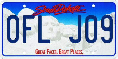 SD license plate 0FLJ09