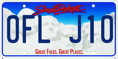 SD license plate 0FLJ10