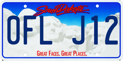 SD license plate 0FLJ12
