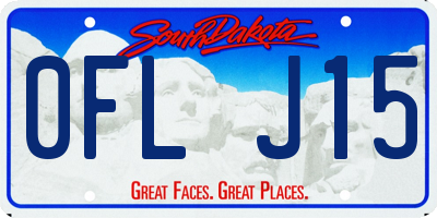 SD license plate 0FLJ15