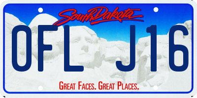 SD license plate 0FLJ16