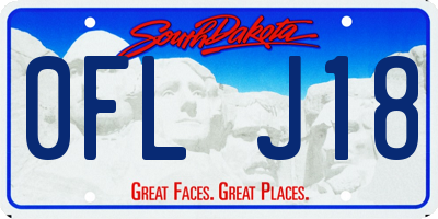 SD license plate 0FLJ18