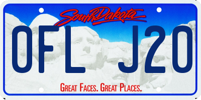 SD license plate 0FLJ20