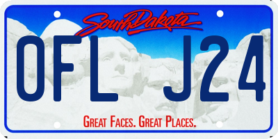 SD license plate 0FLJ24