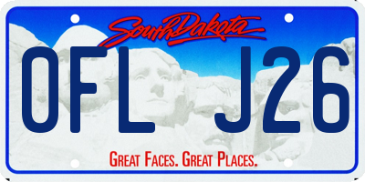 SD license plate 0FLJ26