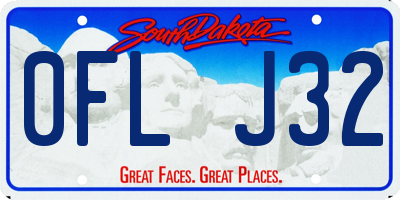 SD license plate 0FLJ32