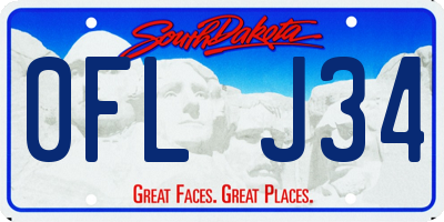 SD license plate 0FLJ34