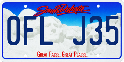 SD license plate 0FLJ35