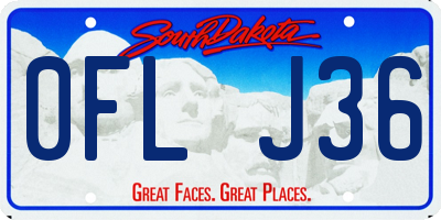 SD license plate 0FLJ36