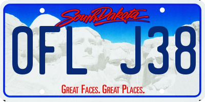 SD license plate 0FLJ38
