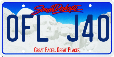SD license plate 0FLJ40