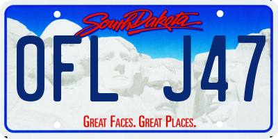 SD license plate 0FLJ47