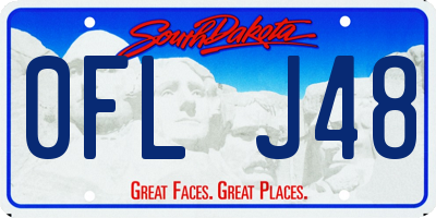 SD license plate 0FLJ48