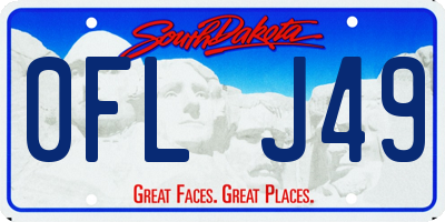 SD license plate 0FLJ49