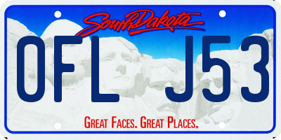 SD license plate 0FLJ53