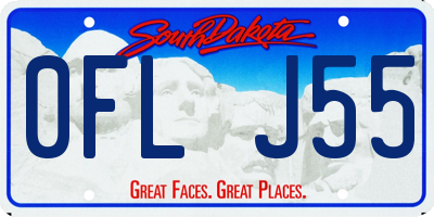 SD license plate 0FLJ55