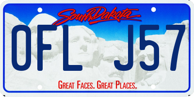 SD license plate 0FLJ57