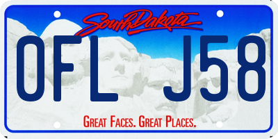 SD license plate 0FLJ58