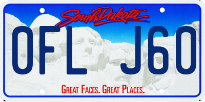 SD license plate 0FLJ60