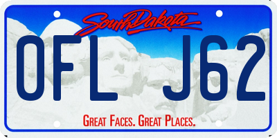SD license plate 0FLJ62