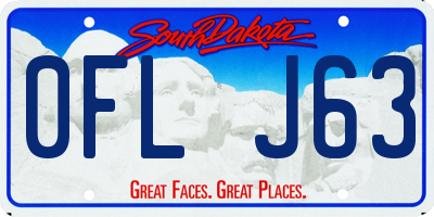 SD license plate 0FLJ63