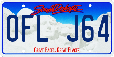 SD license plate 0FLJ64