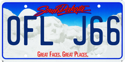 SD license plate 0FLJ66