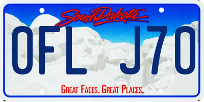 SD license plate 0FLJ70
