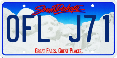SD license plate 0FLJ71