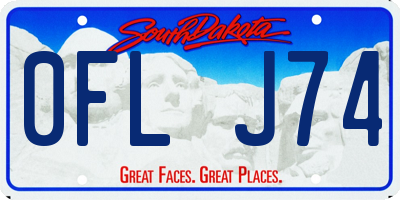 SD license plate 0FLJ74