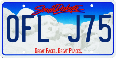 SD license plate 0FLJ75