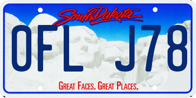 SD license plate 0FLJ78