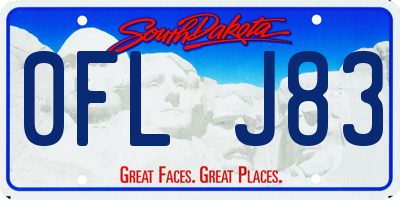 SD license plate 0FLJ83