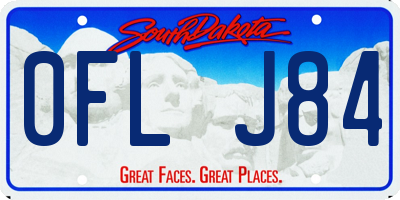 SD license plate 0FLJ84